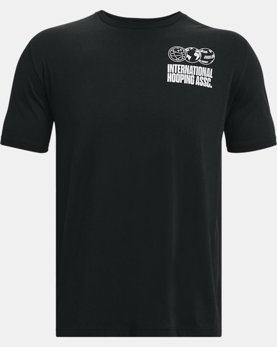 Men's UA International Hoops T-Shirt, Black, pdpMainDesktop image number 4